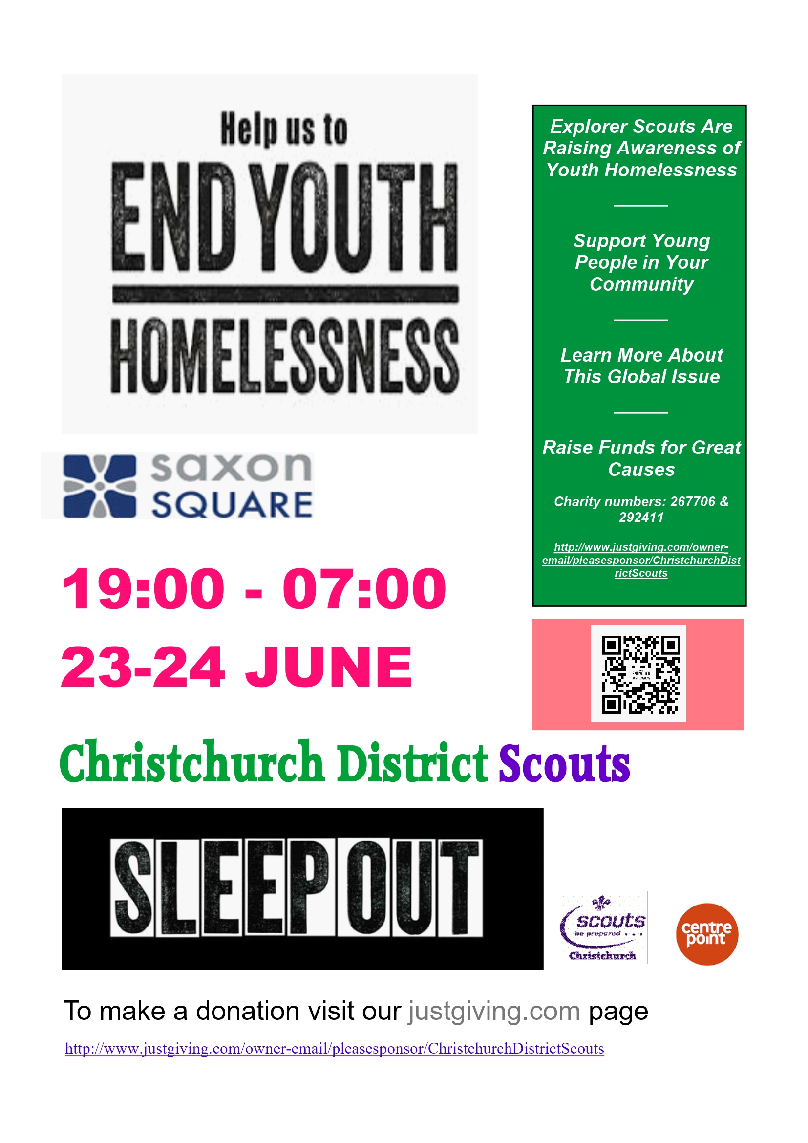 End Youth Homelessness Sleepout June 23rd To 24th Maidmans Moving And Storage
